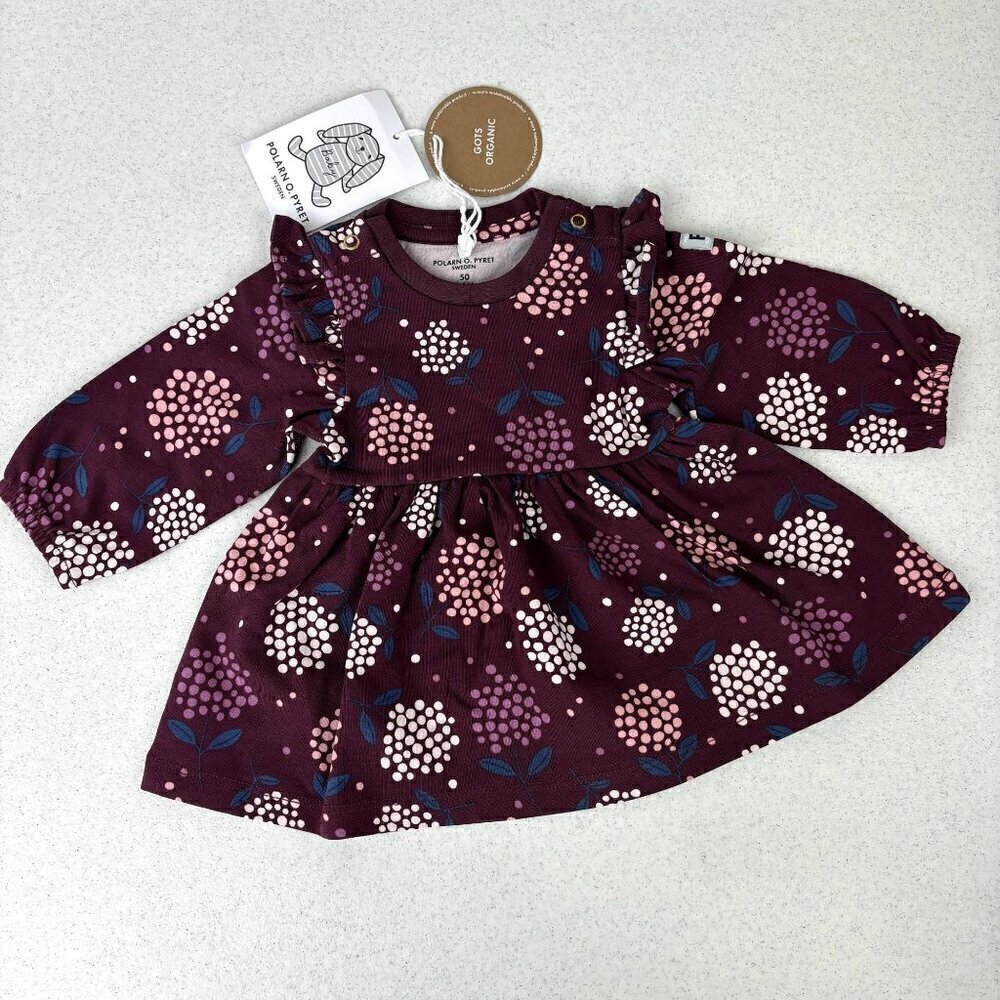 Polarn O. Pyret Floral Baby Dress NWT 0-1M